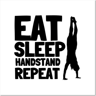 Eat Sleep Handstand Repeat Calisthenics Posters and Art